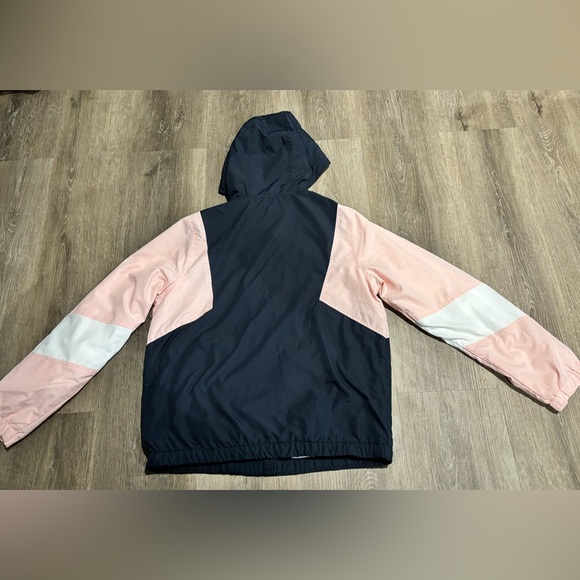 Abercrombie & Fitch Girls Size 9 10 Lined Windbreaker Jacket Blue Pink - Picture 14 of 14
